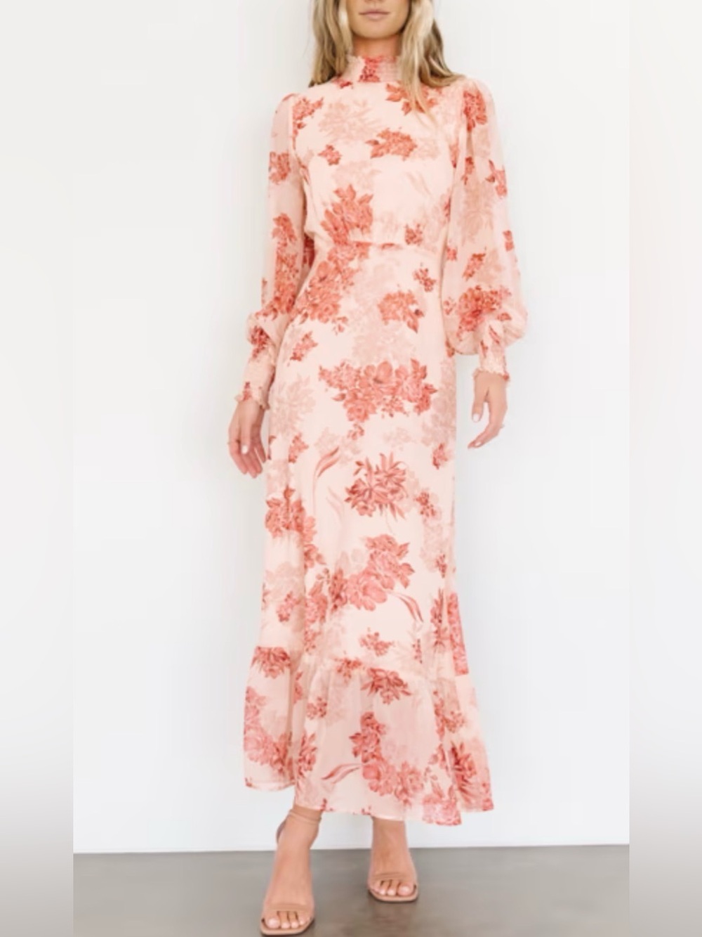 NEW Baltic Born Luciana Maxi Dress | Beige + Rose